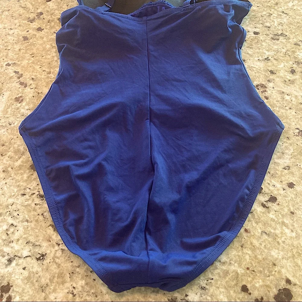 Navy Blue One Piece Swimsuit - Picture 4 of 7